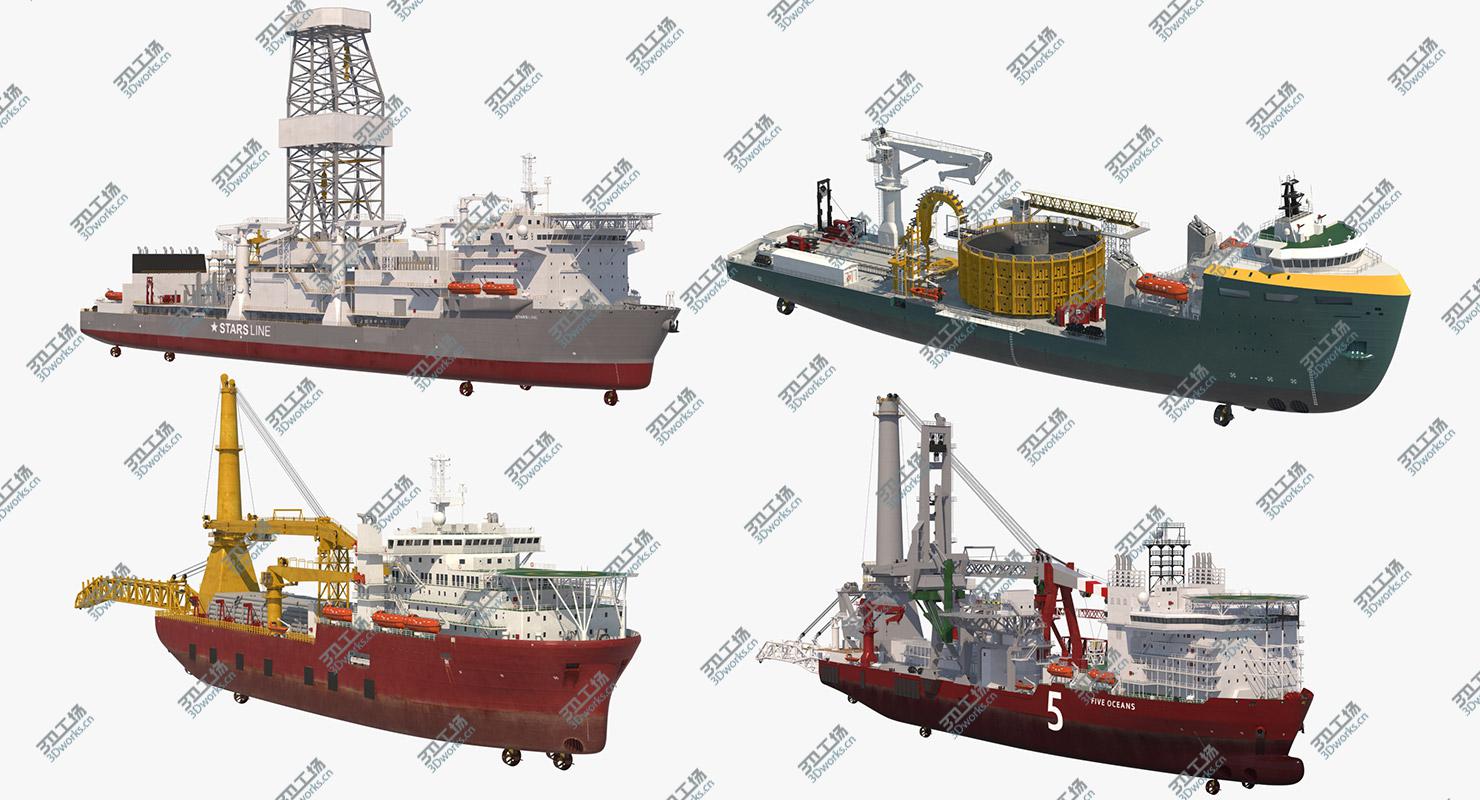 images/goods_img/202105072/Offshore Oil and Gas Vessels Collection and Complete 3D Modeling Kitbash model/3.jpg